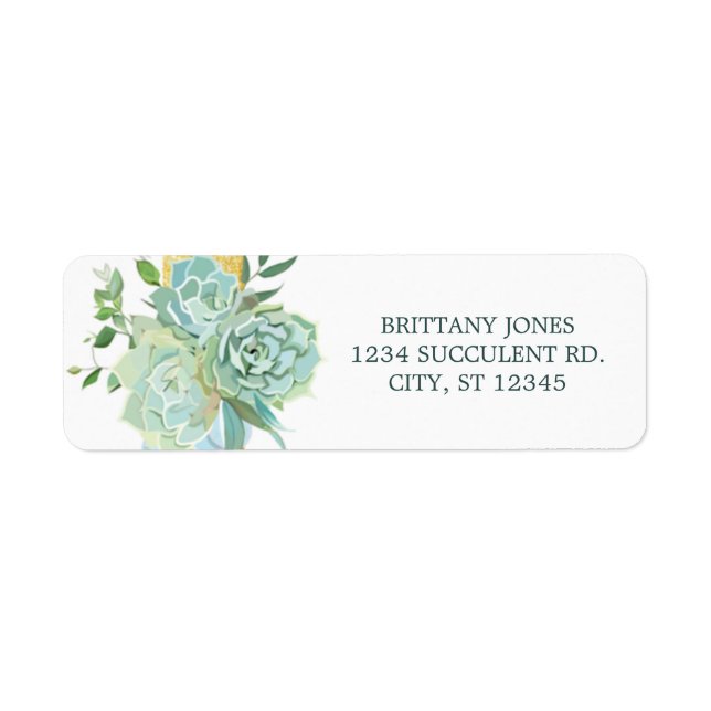 Succulent Return Address Label (Front)