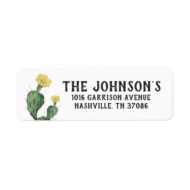 Succulent Return Address Label (Front)