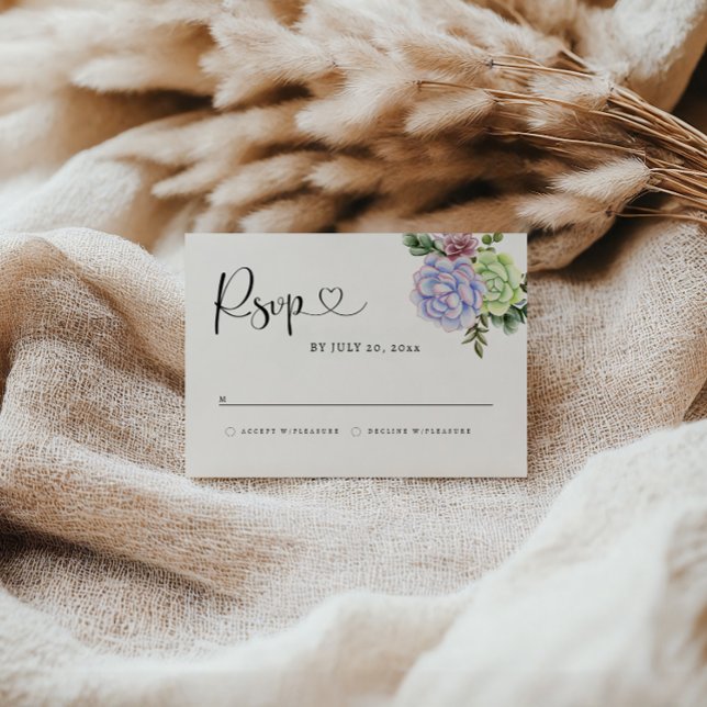 Succulent RSVP Card (Creator Uploaded)