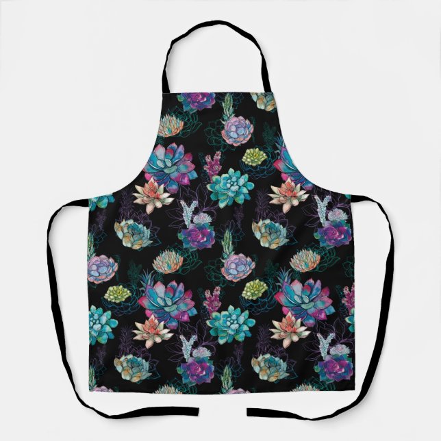 Succulent Seamless Pattern  Apron (Front)