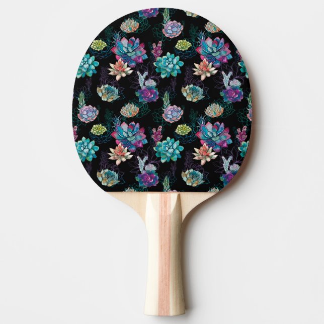 Succulent Seamless Pattern  Ping Pong Paddle (Front)