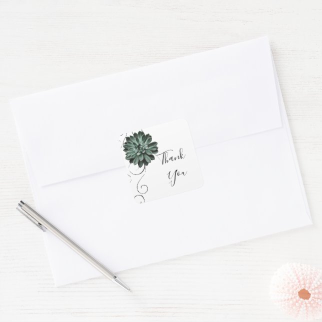 Succulent Thank You Sticker (Envelope)