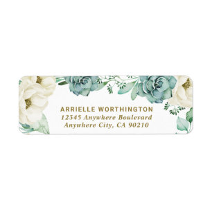 Succulent Watercolor Elegant Ivory Floral Wedding
