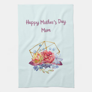 Succulent Watercolors Mother's Day Tea Towel