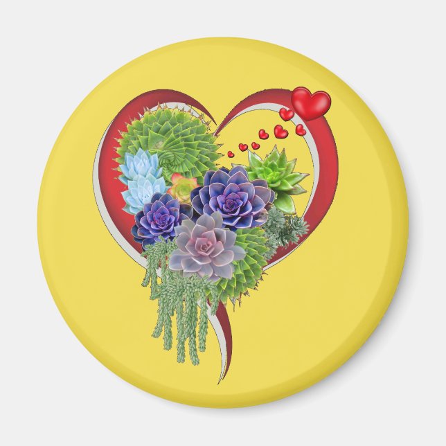 Succulent-wedding-lovers-bouquet Magnet (Front)