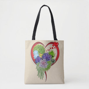 Succulent-wedding-lovers-bouquet Tote Bag