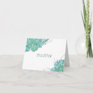 Succulent wedding thank you notes 3961