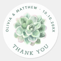 Succulent Wedding Thank You | Watercolor Botanical
