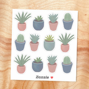  Succulents and Cacti Sticker Sheet