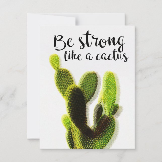 Succulents Be Strong Thank You Card (Front)