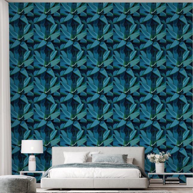 Succulents Blue Agave Cactus Succulents Wallpaper (Bedroom)