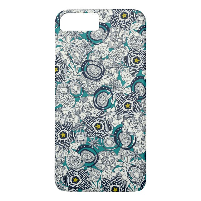 succulents blue chartreuse star Case-Mate iPhone case (Back)