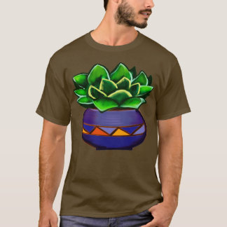 succulents cacti cactus in ornamental antique pott T-Shirt