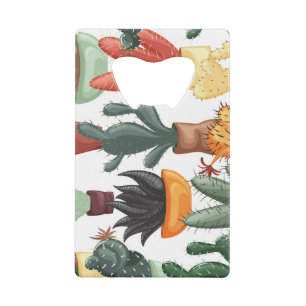 Succulents, cactuses: cute floral pattern.