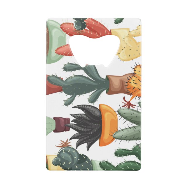 Succulents, cactuses: cute floral pattern. (Front)