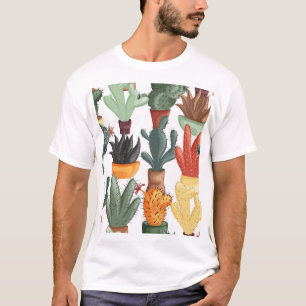 Succulents, cactuses: cute floral pattern. T-Shirt