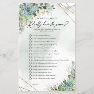 Succulents Does The Bride Really Know The Groom