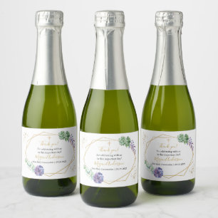 Succulents First Communion Favours Sparkling Wine  Label