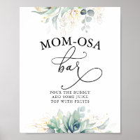 Succulents Gold Greenery Mum-osa Bar Sign