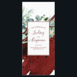 Succulents Greenery Burgundy Red Wedding Programs Programme<br><div class="desc">Succulents - greenery burgundy red wedding programs</div>