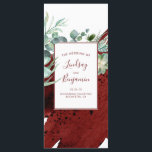 Succulents Greenery Burgundy Red Wedding Programs Programme<br><div class="desc">Succulents - greenery burgundy red wedding programs</div>