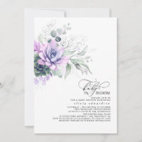 Succulents Greenery Silver Leaves Boho Baby Shower