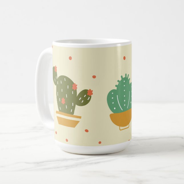 SUCCULENTS GREETING CARD COFFEE MUG (Front Left)