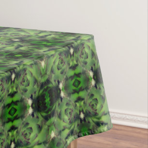 Succulents Hens And Chicks Abstract Tablecloth