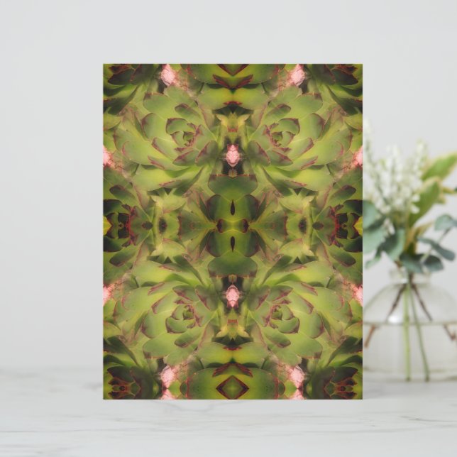 Succulents Hens And Chicks Scrapbook Paper (Standing Front)