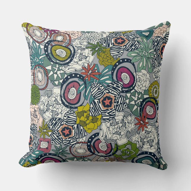succulents multi light cushion (Front)