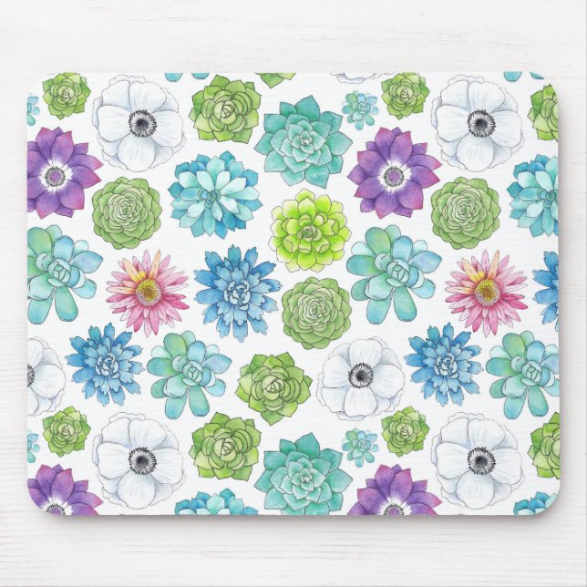 Succulents - multicolored - mouse pad (Front)