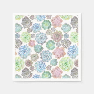 Succulents paper napkin
