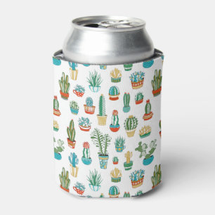 Succulents Pattern Can Cooler