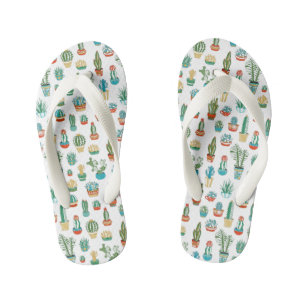 Succulents Pattern Kid's Jandals