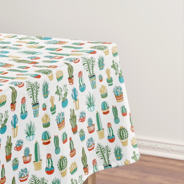 Succulents Pattern Tablecloth (In Situ)