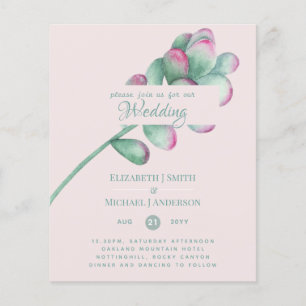 Succulents Pink Blush Mint Green Budget Wedding