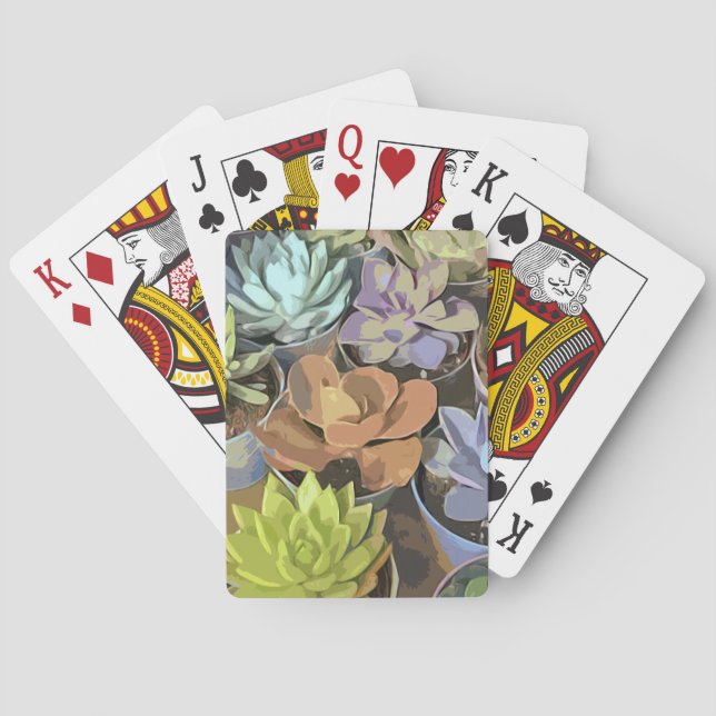 Succulents Playing Cards (Back)