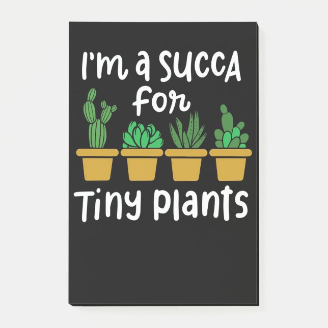 Succulents Tiny Plants Post-it Notes (Front)