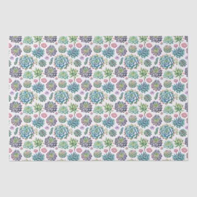 Succulents Tissue Paper (Front)