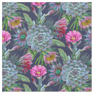 Succulents Tropical Garden Fabric