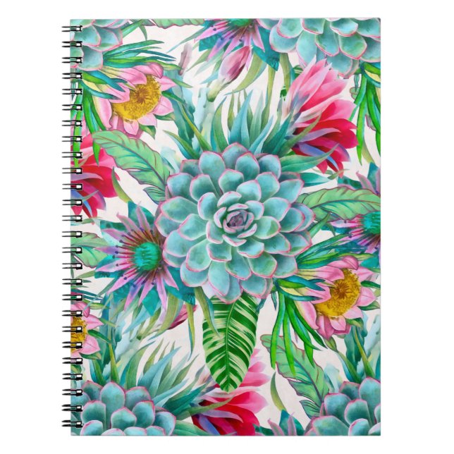 Succulents tropical garden notebook (Front)