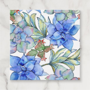 Succulents Wedding Favour Tags