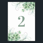 Succulents wedding. Green cactus. Watercolor cacti Table Number<br><div class="desc">Watercolor succulents wedding table number. Please contact me if you need additional items.</div>