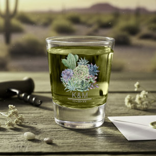 Succulents Wedding ID515 Shot Glass