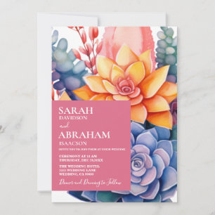 Succulents Wedding Invitation