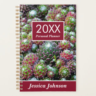 Succulents Weekly Monthly Personalised Personal Planner