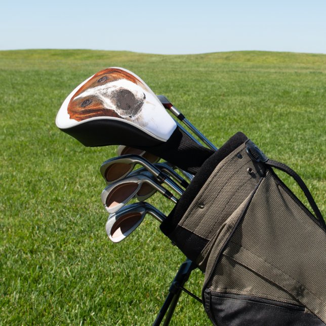Such a looker, Basset Hound Dog Golf Head Cover (In Situ)