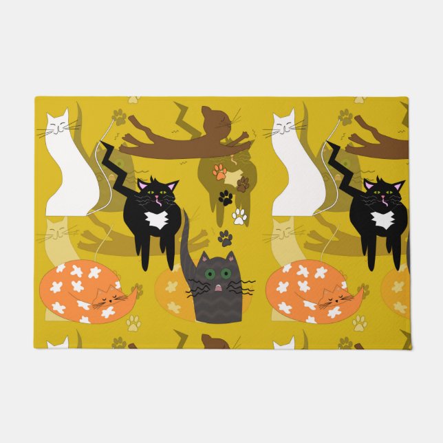 Such different cats. doormat (Front)