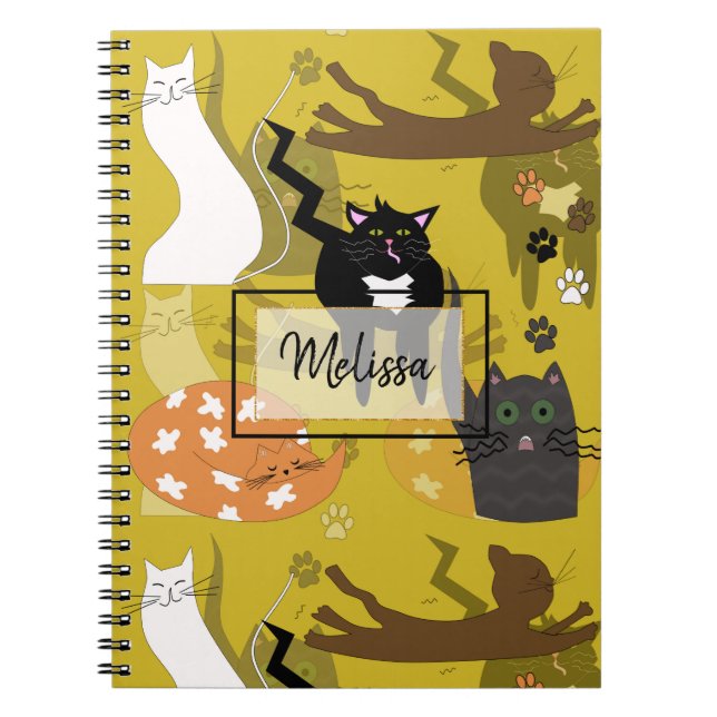 Such different cats. Spiral Photo Notebook (Front)