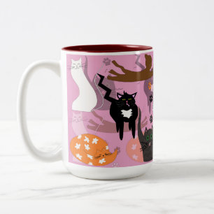 Such different cats. Two-Tone coffee mug